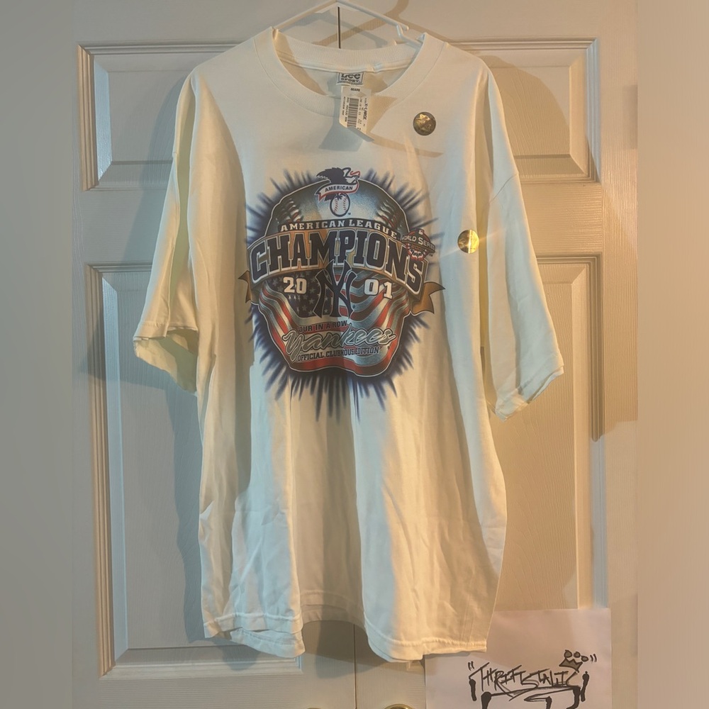 Vintage 2001 Yankees American League Champion T Shirt [Size XL NWT]